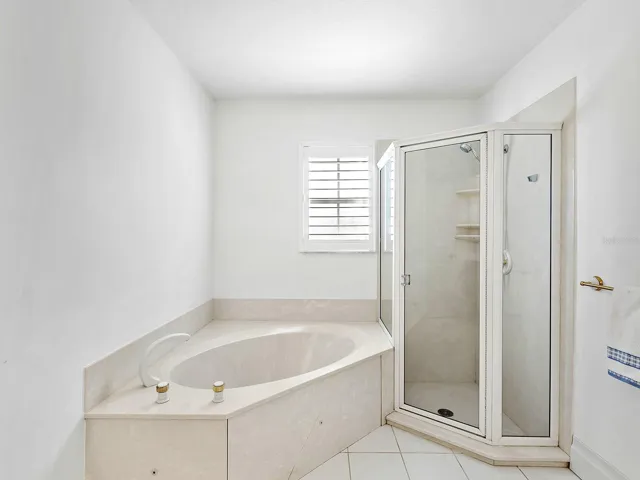 Bathroom private jacuzzi tub and separate shower