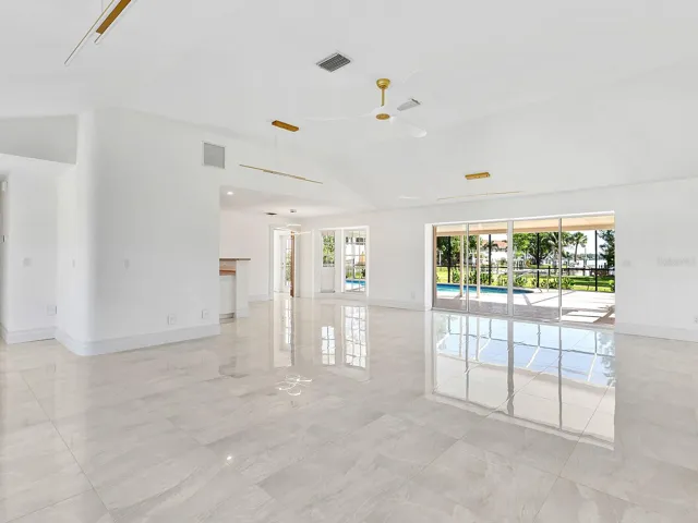 Open living, dining and kitchen