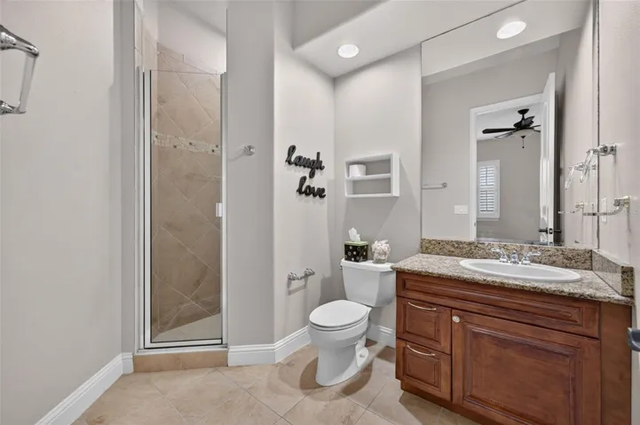 Bedroom 3 en suite featuring a walk-in shower
