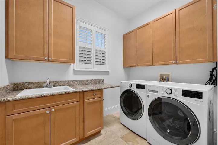 Downstairs laundry room with newer washer & dryer