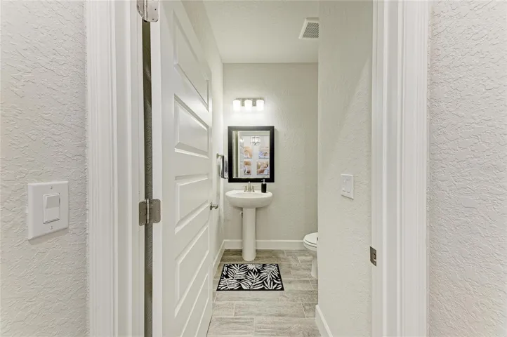1/2 Bath on First Floor