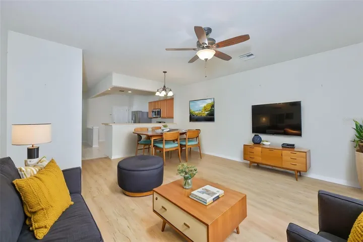Virtually staged Great room