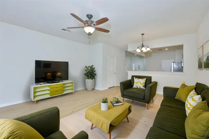 Virtually staged with  different furniture arrangement