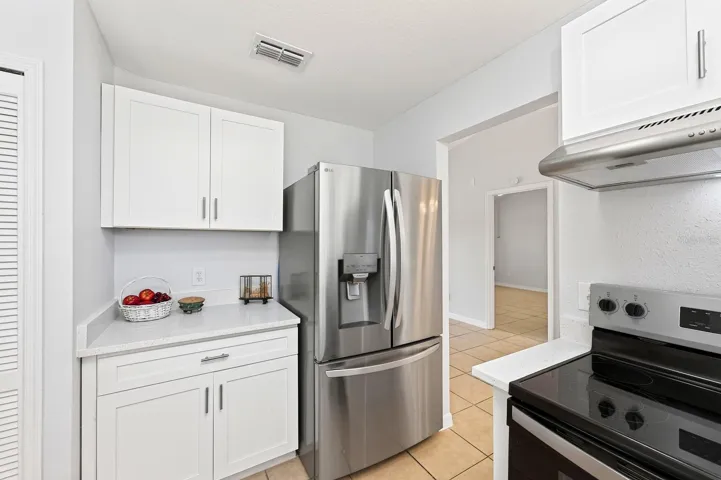 New stainless steel appliances.