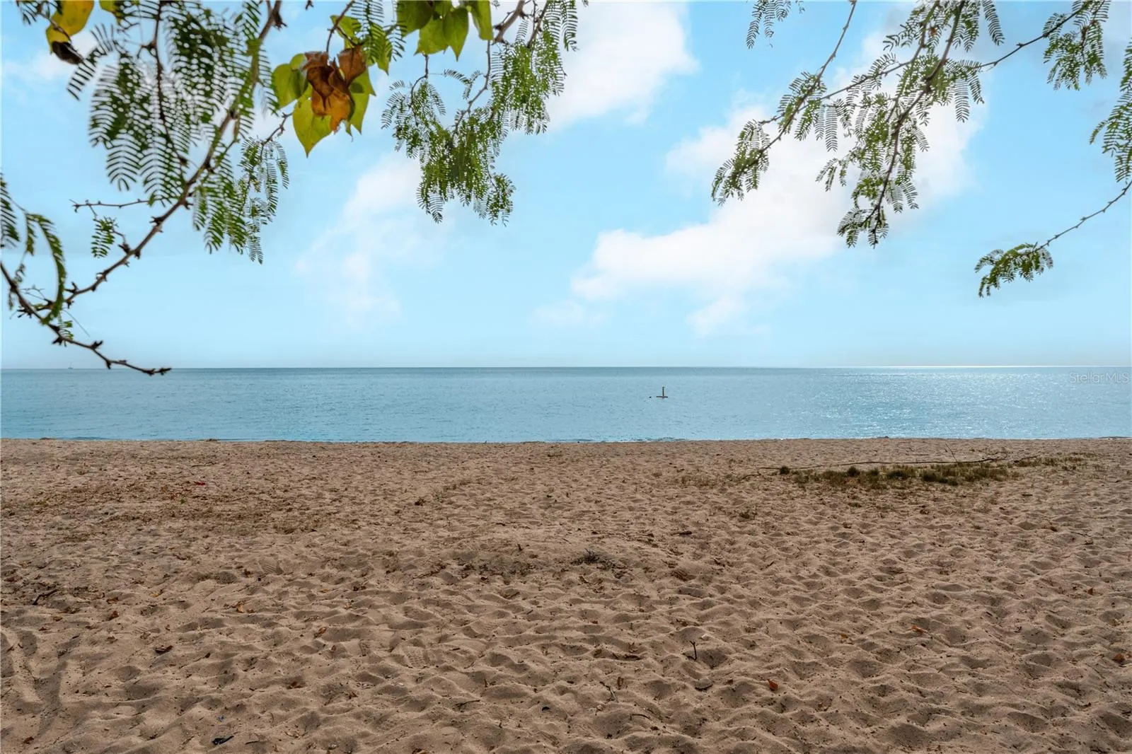 Trails goes to the beach.