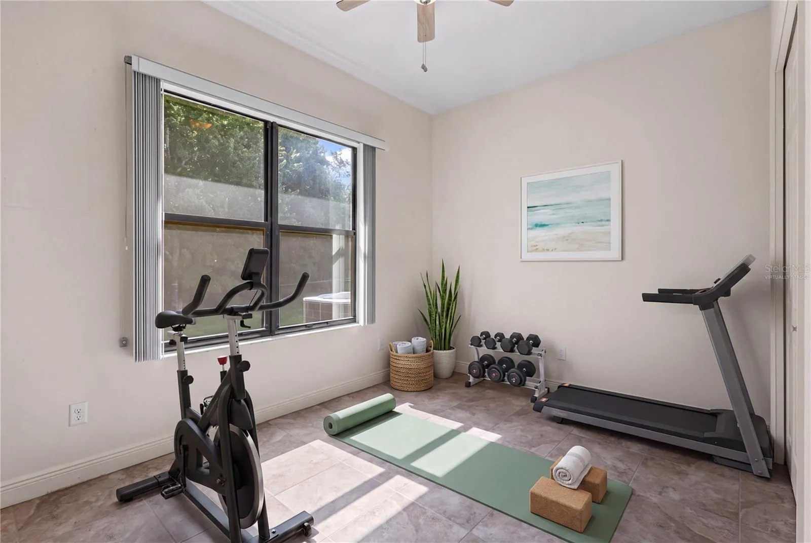 The fourth bedroom enjoys peaceful conservation views and exceptional backyard privacy. - virtually staged