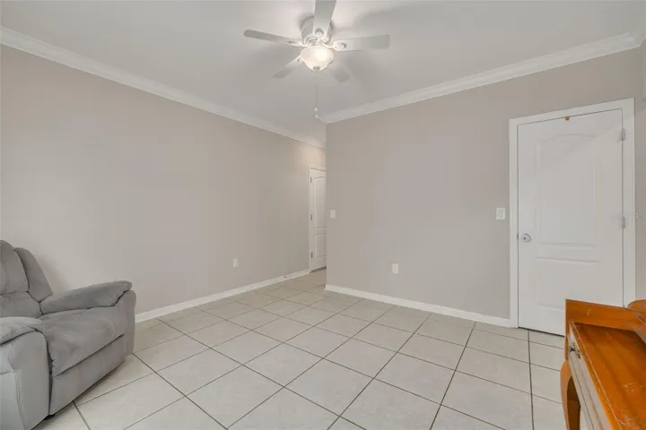 Huge space with closet and window.