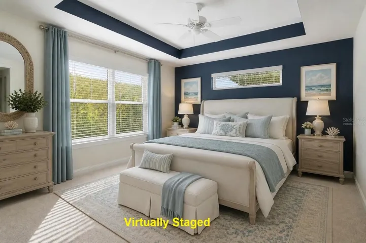 Virtually Staged Primary Bedroom