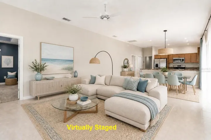 Virtually Staged Different Angle Great Room