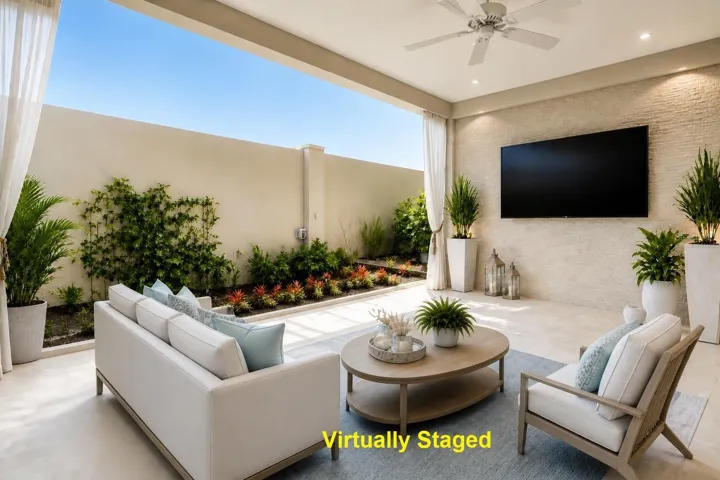 Virtually Staged Lanai