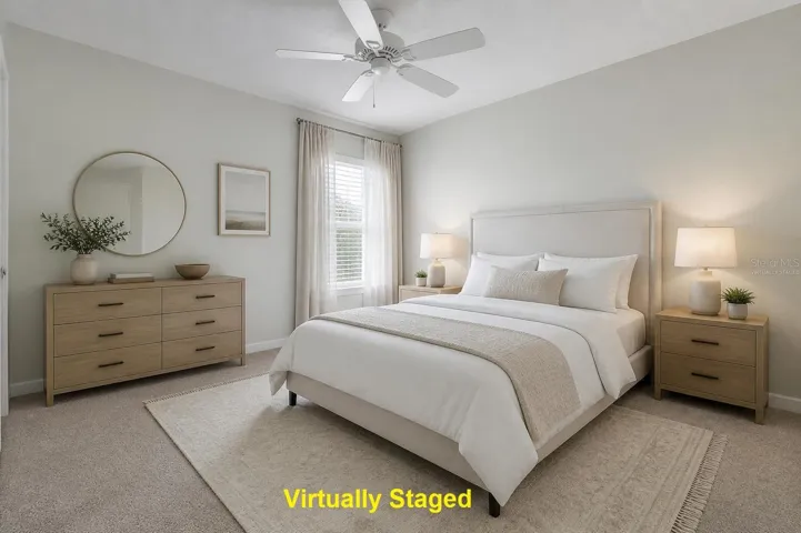 Virtually Staged Front Guest Bedroom