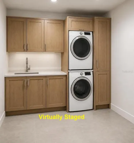 Staged Utility Room