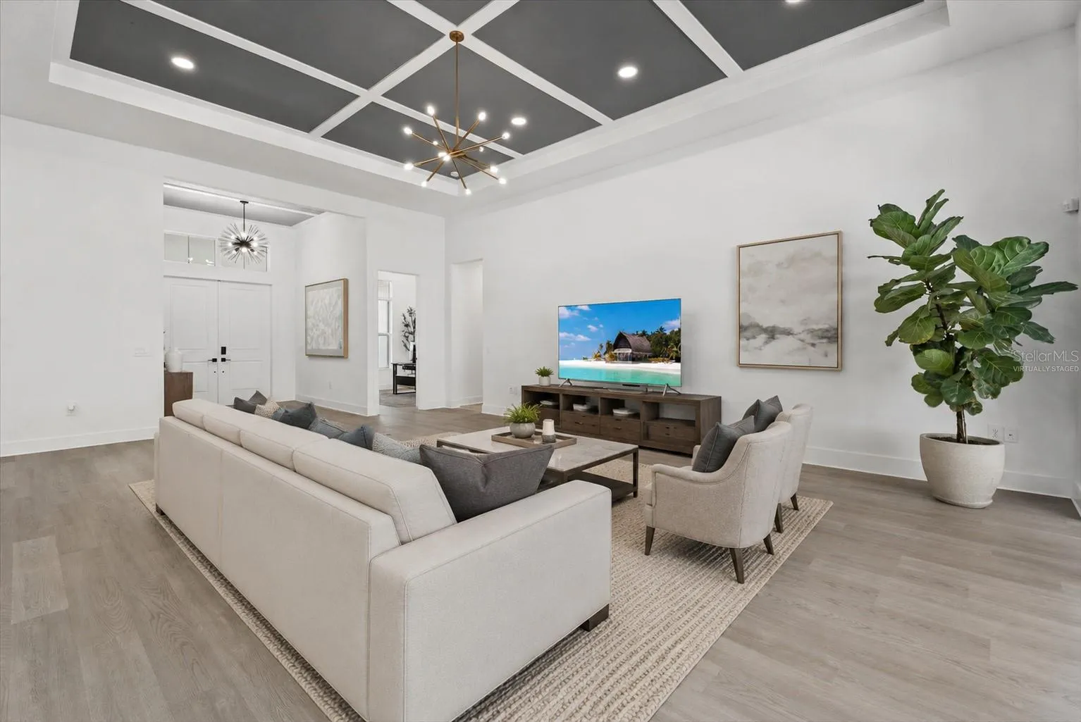 Virtually Staged Living Room