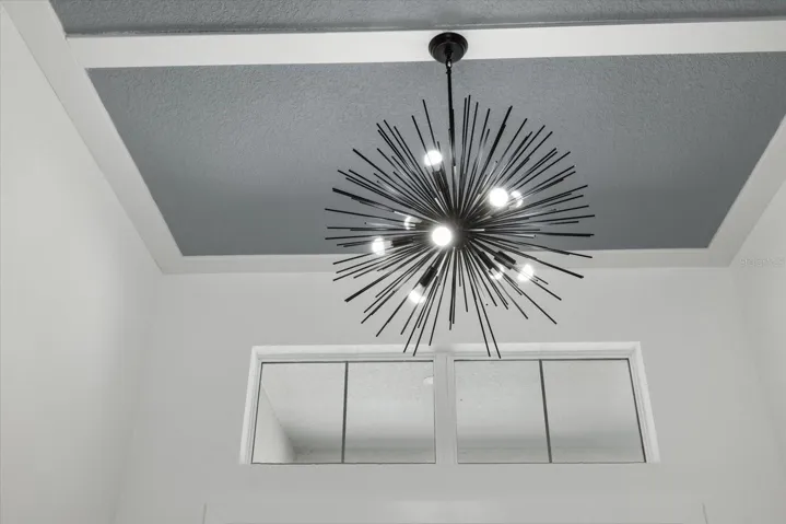 Entry Way Coffered Ceiling with Transom