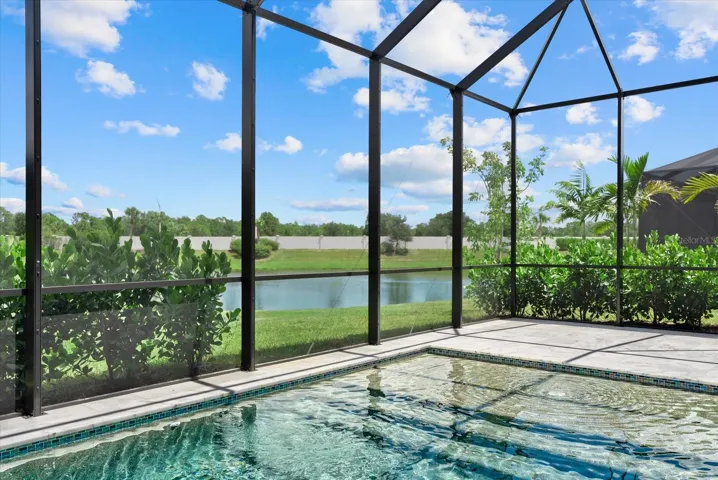 Private Pool overlooking pond
