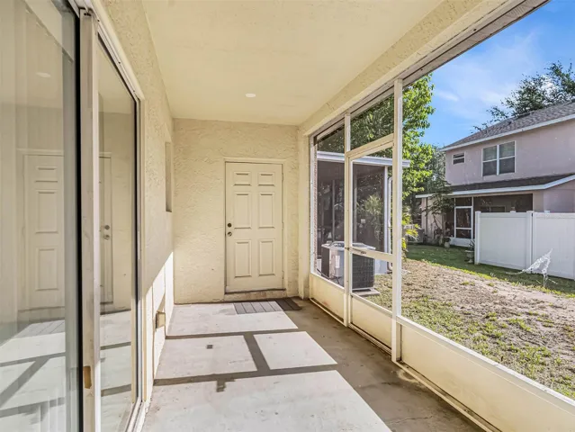 Lanai with storage closet