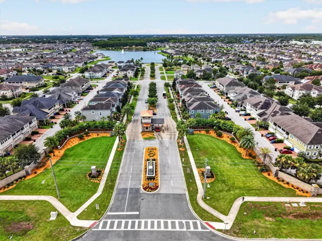 Tapestry gated entrance aerial view