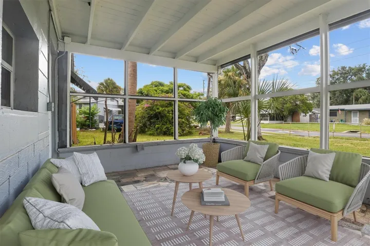 Virtually Staged Front Patio