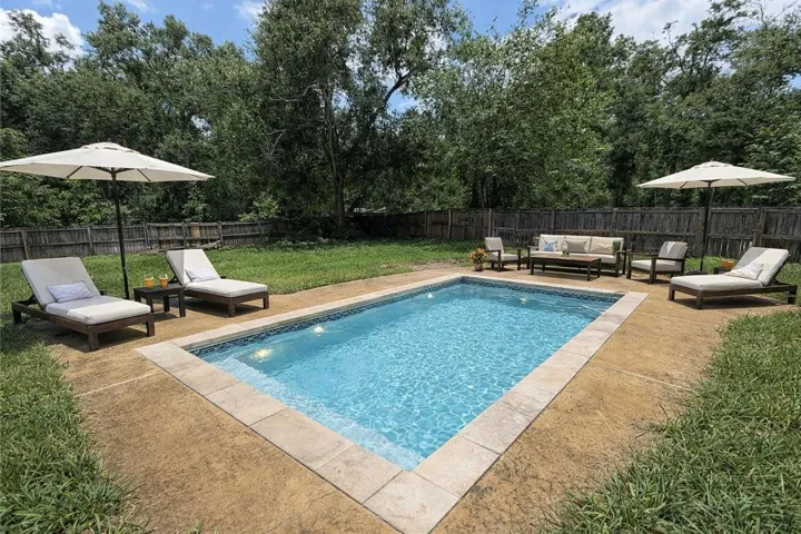 filled in pool area