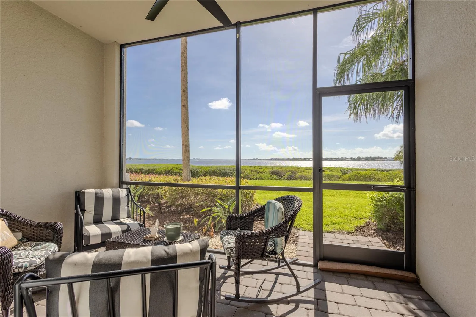 Screened Patio. View of the Manatee River