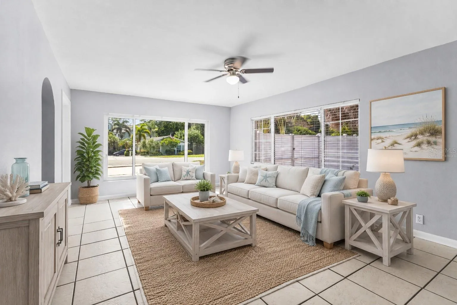 Virtually Staged Living Room