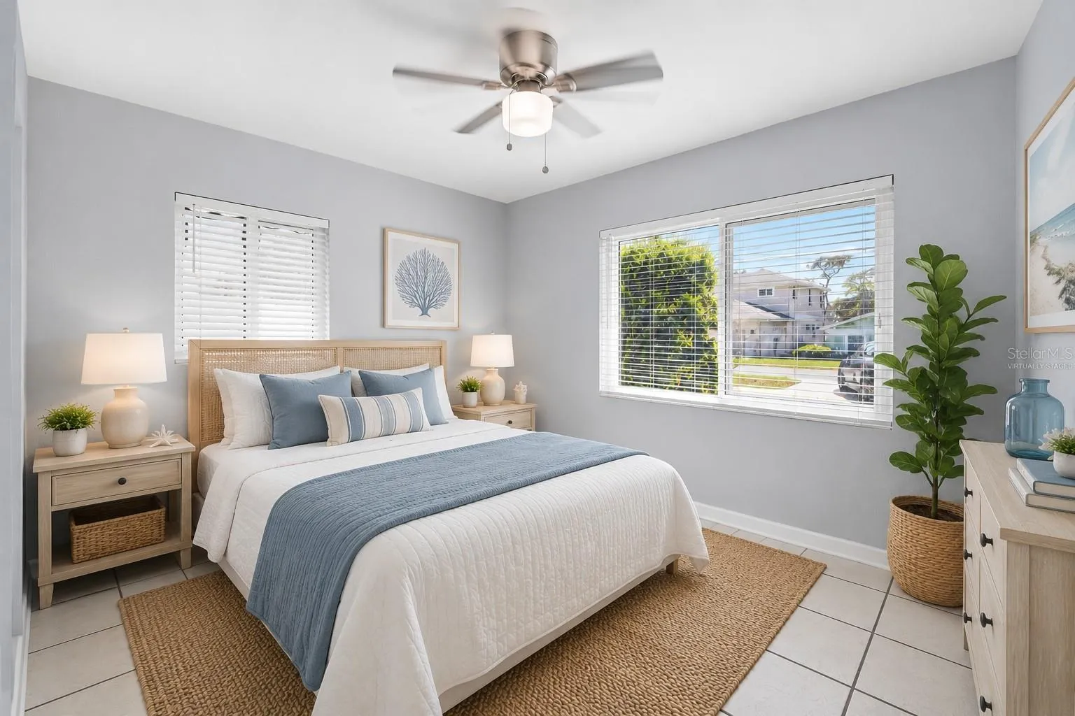 Virtually Staged Guest Bedroom