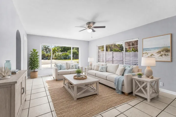Virtually Staged Living Room