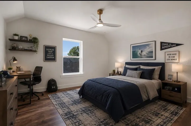 4th Bedroom UpstairsVIRTUALLY STAGED