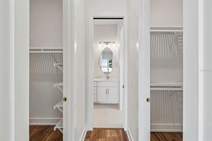 Entry to Master BathMaster closets on each side