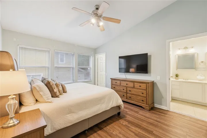 Primary suite virtually staged.