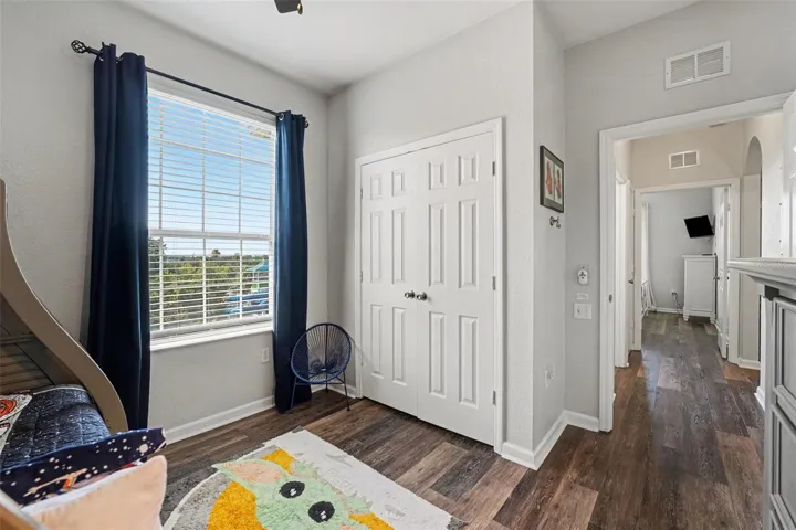 Stark Wars bedroom with pool and splash-pad views!