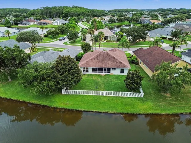 Aerial view of back yard