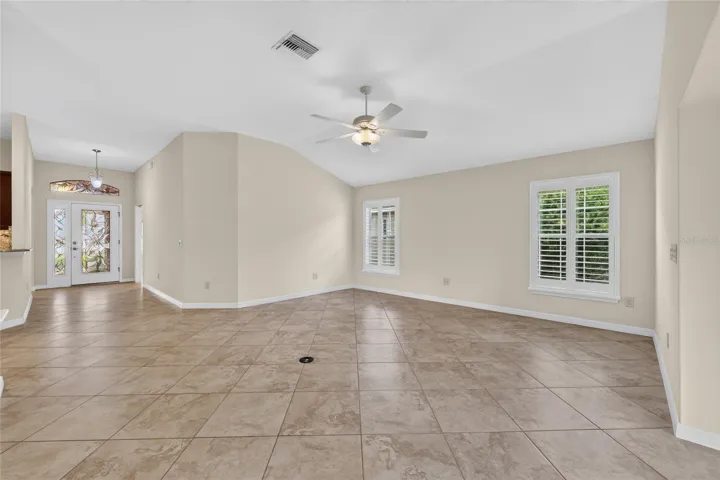 Living Room with Ceiling Fan