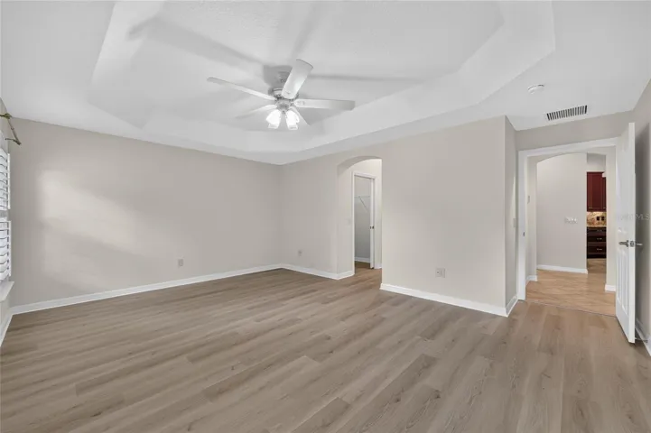 Primary Bedroom with Tray Ceiling