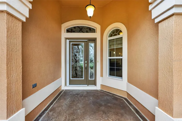 Covered Entry with Custom Glass Door