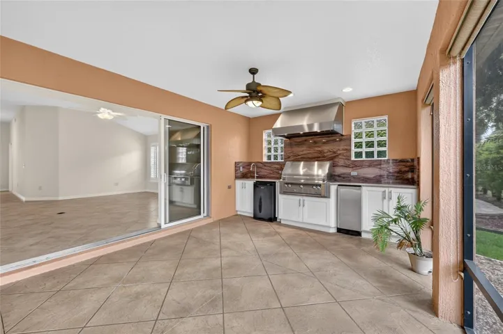 Granite Top & Backsplash on Outdoor Kitchen