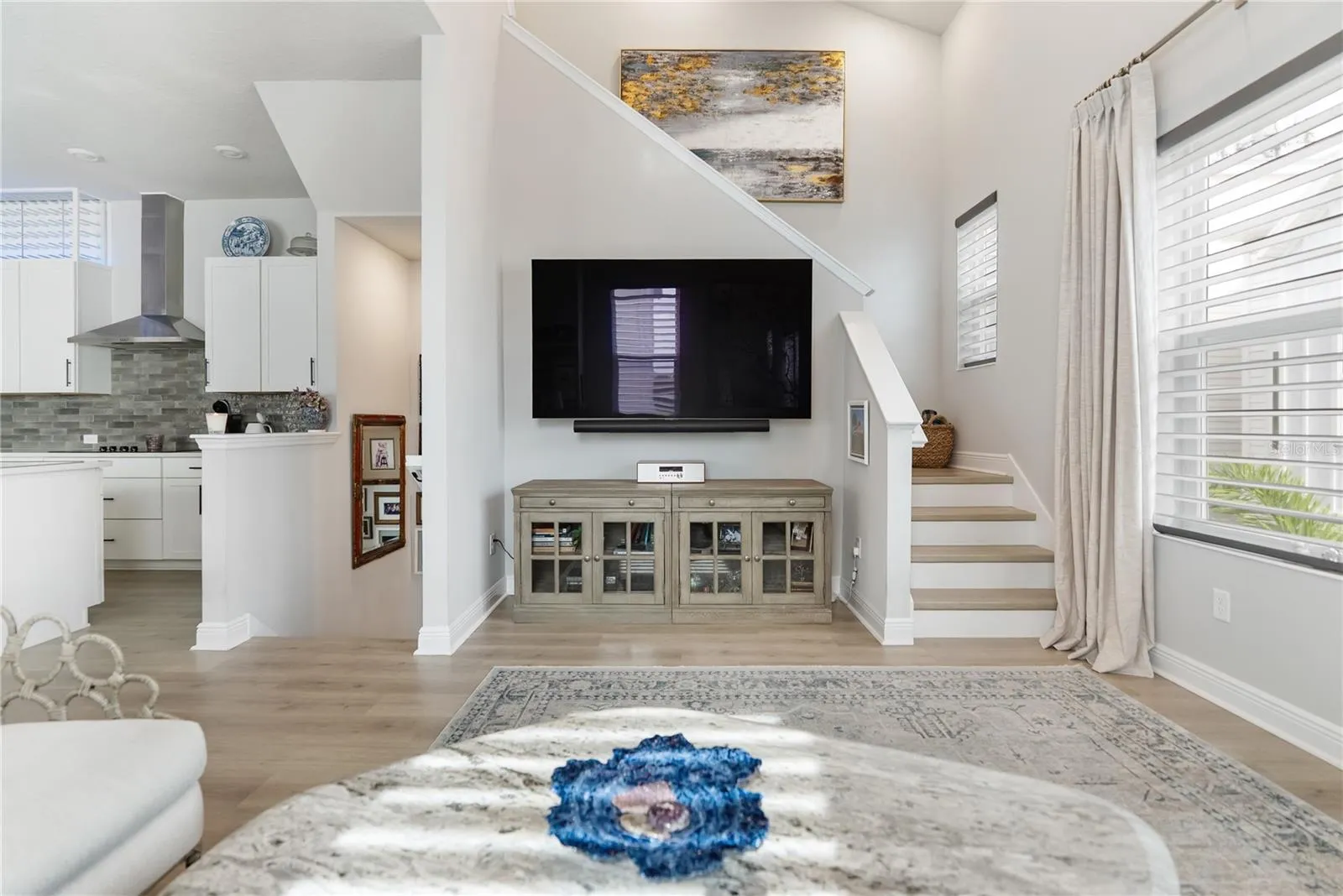 This is the main level. Downstairs to the left, upstairs to the right.