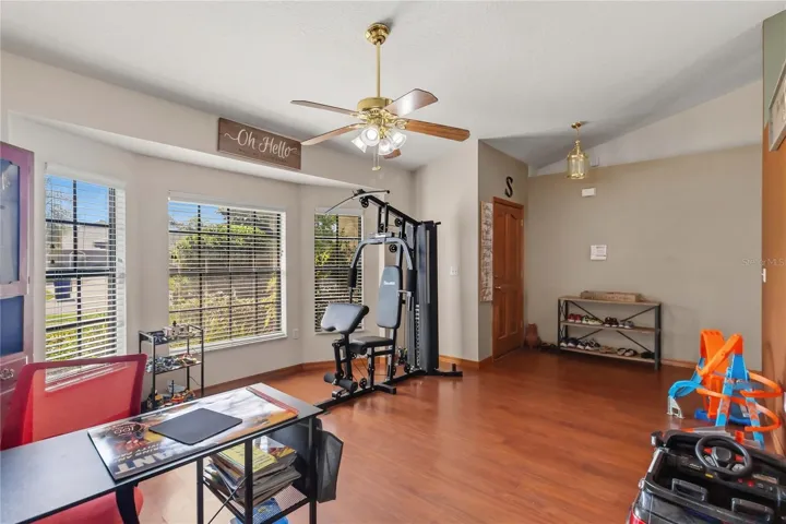 Family Room with Bay Window