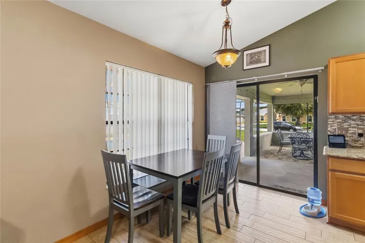Dinette Area with Slider to Rear Porch