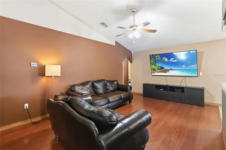 Living Room with Hall to Bedrooms