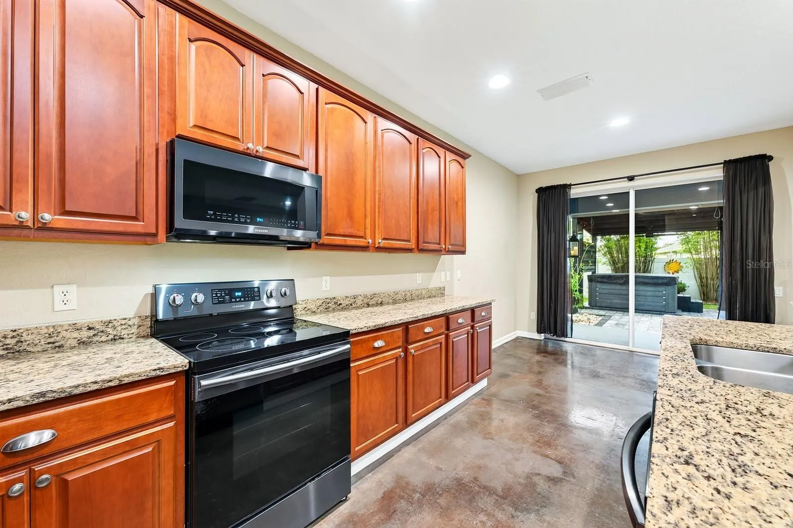 Ample cabinet and counter space.
