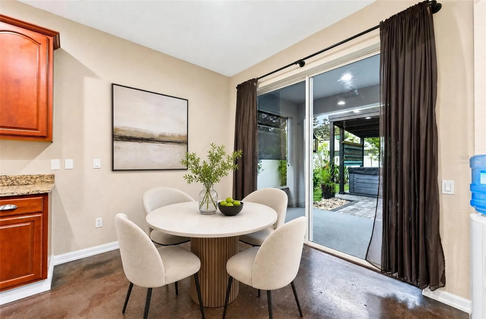 Light filled breakfast nook. Virtually Staged.