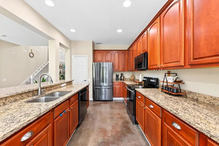 Stainless steel appliances.