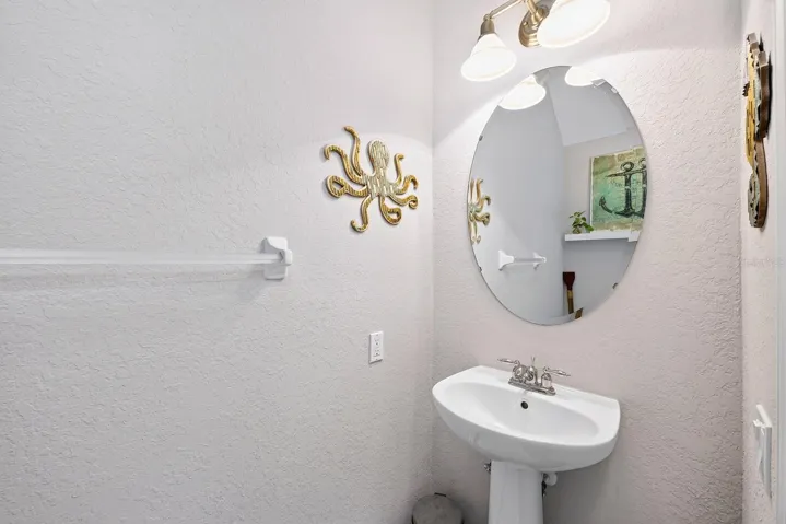 Convenient main floor half bath.