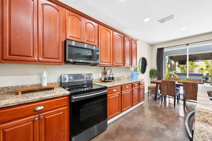 Ample cabinet and counter space.