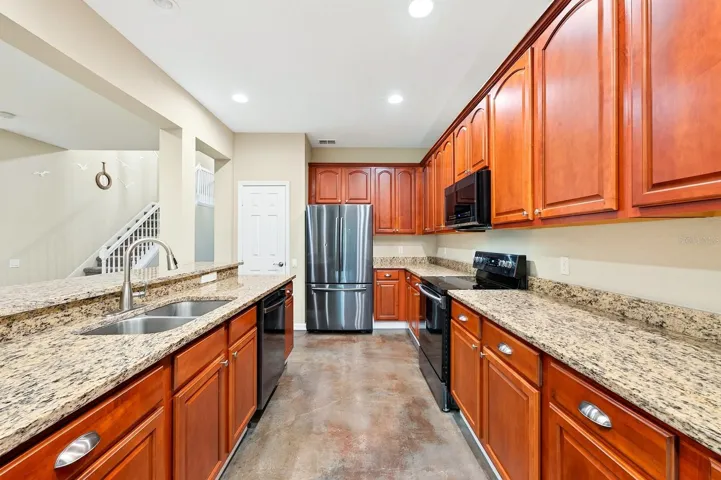 Spacious well-appointed kitchen.