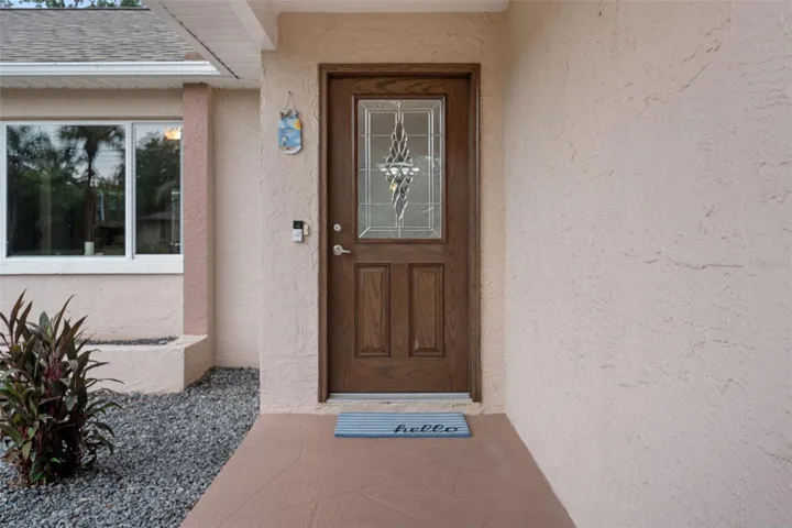 Covered walkway to the front door