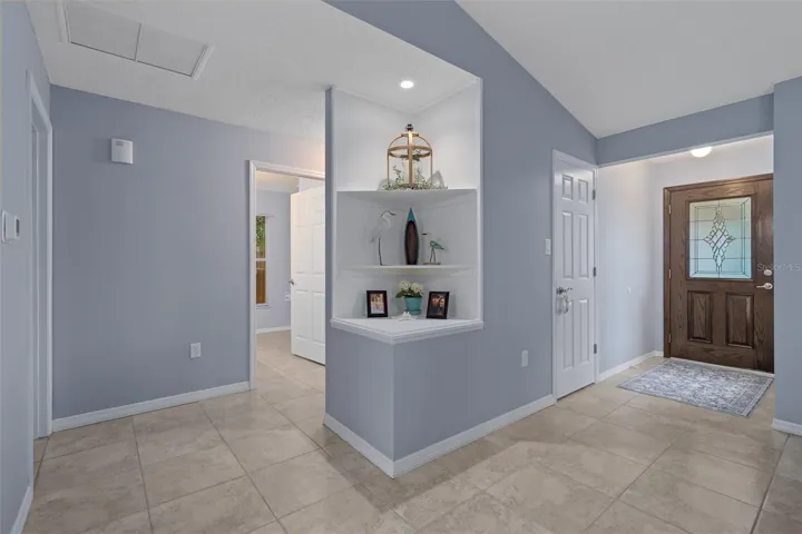 Entry Hall &amp; Custom Built-in Shelving