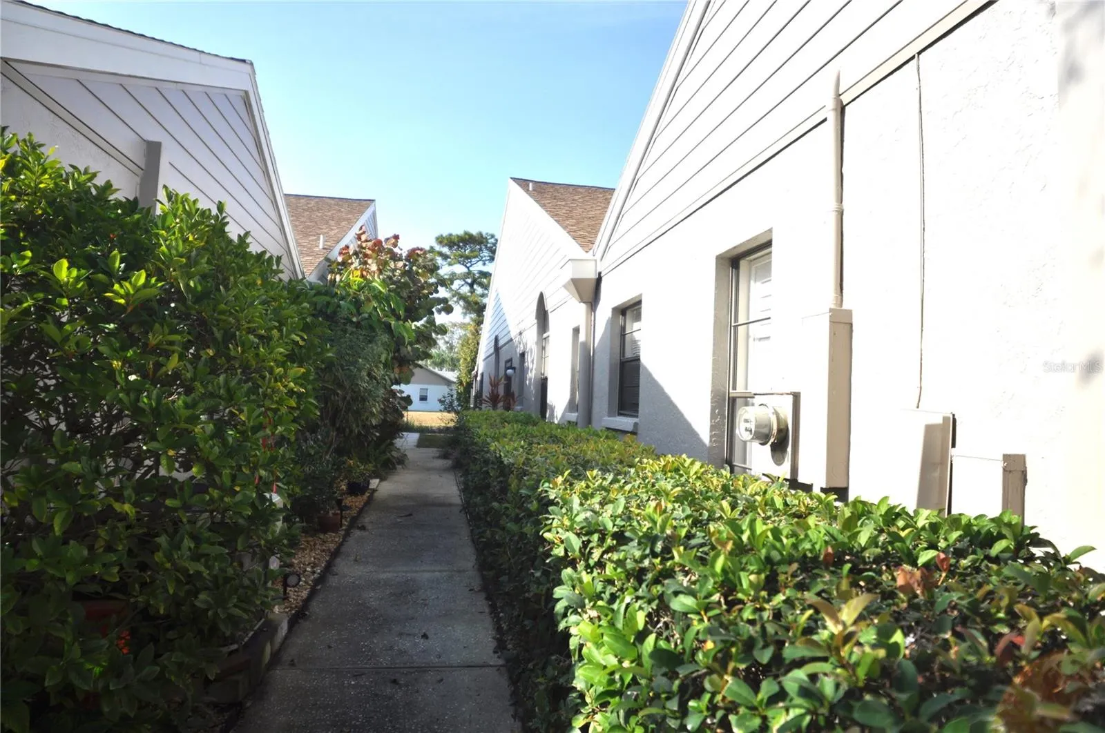 Walk way to entry door
