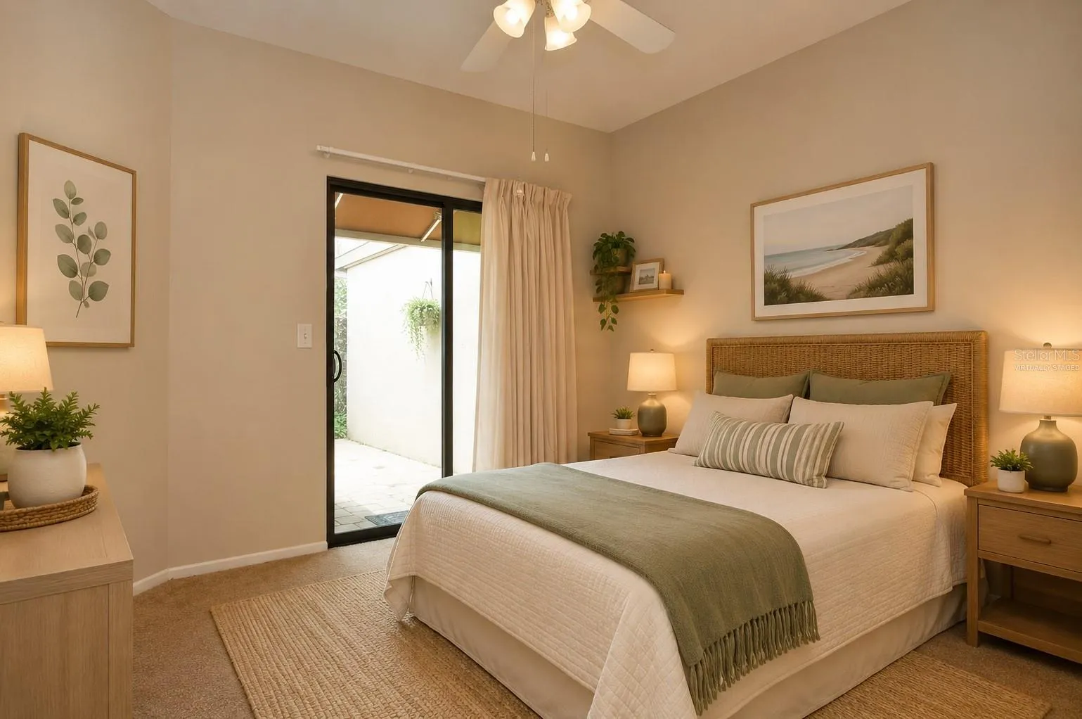 Virtually staged 2nd bedroom